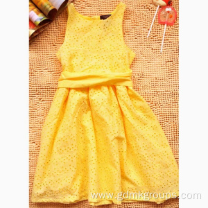 Girls New Yellow Summer Dress Fashionable Princess Dress